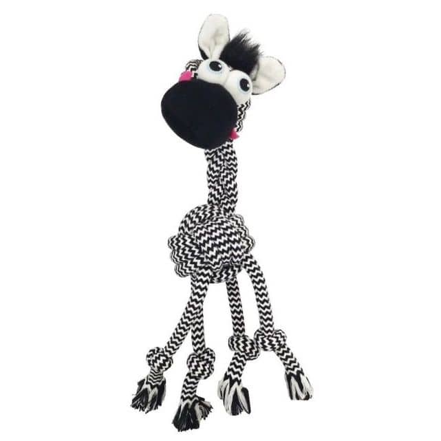 Frisco Zebra Rope Squeaky Dog Toy DogHouse and Garden®