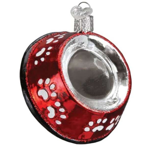 Red Dog Dish Ornament